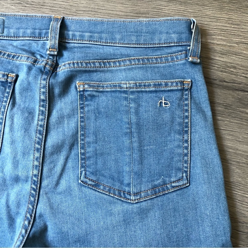 Rag & Bone High Rise Blue Jeans - Picture 4 of 10
